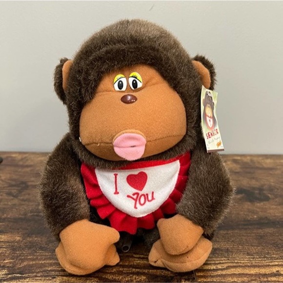 Sensor Whistle Monkey Gorilla Plush Vintage‎  w/ Hang Tag - Picture 1 of 7